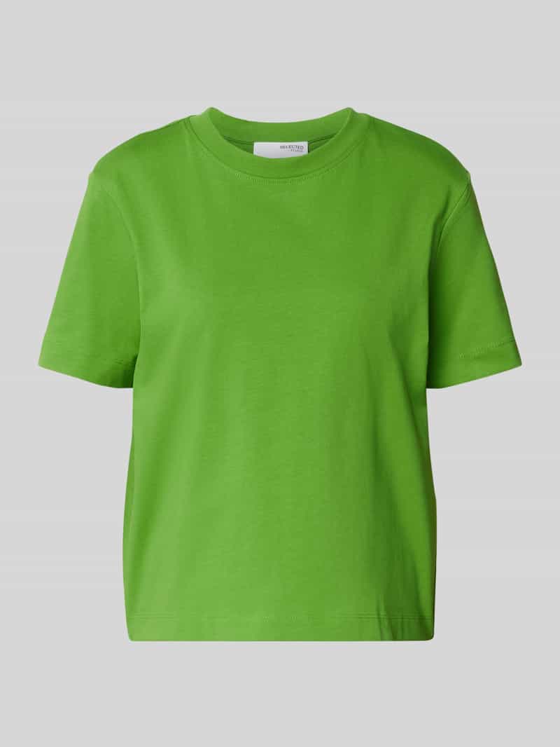 Selected Femme Boxy fit T-shirt van puur katoen