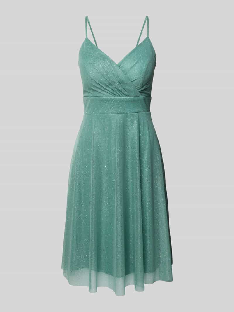 TROYDEN COLLECTION Cocktailjurk met tailleband