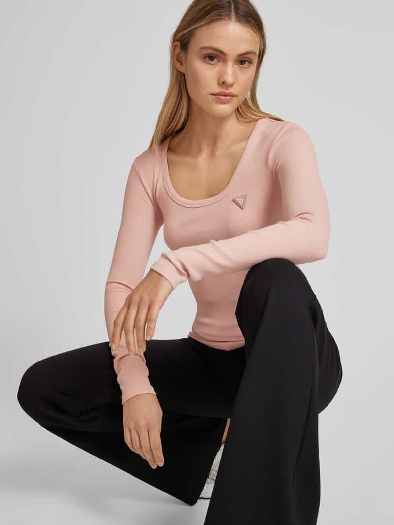 Guess Activewear Shirt met lange mouwen met labeldetail model 'COLETTE'