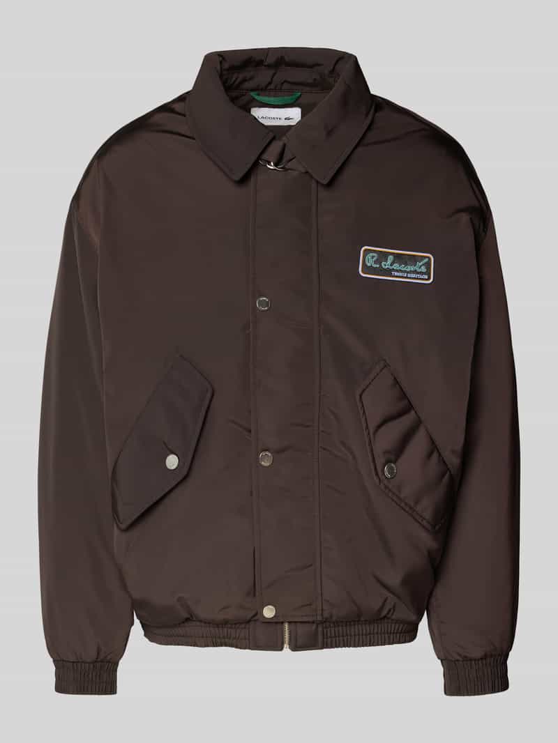 Lacoste Regular fit bomberjack met platte kraag