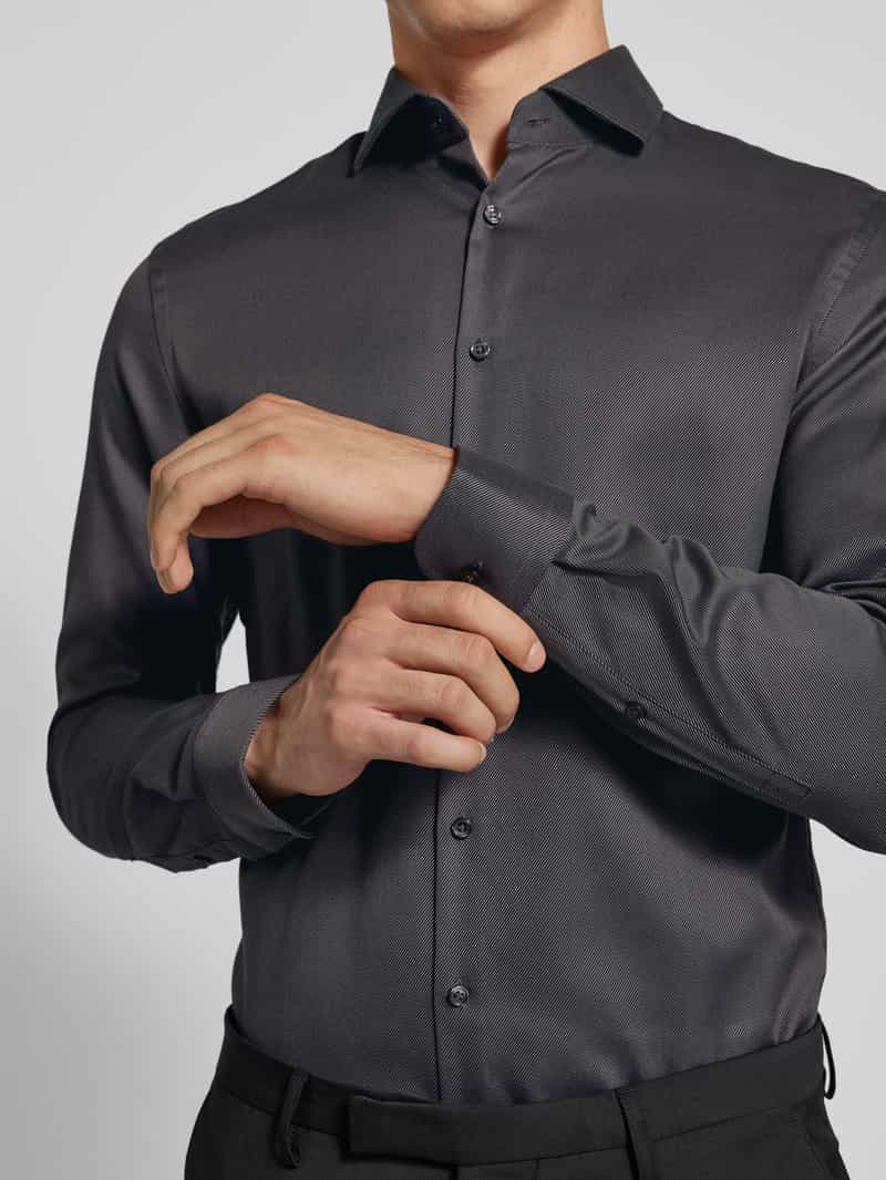 Jake*s Slim fit zakelijk overhemd van premium kwaliteit