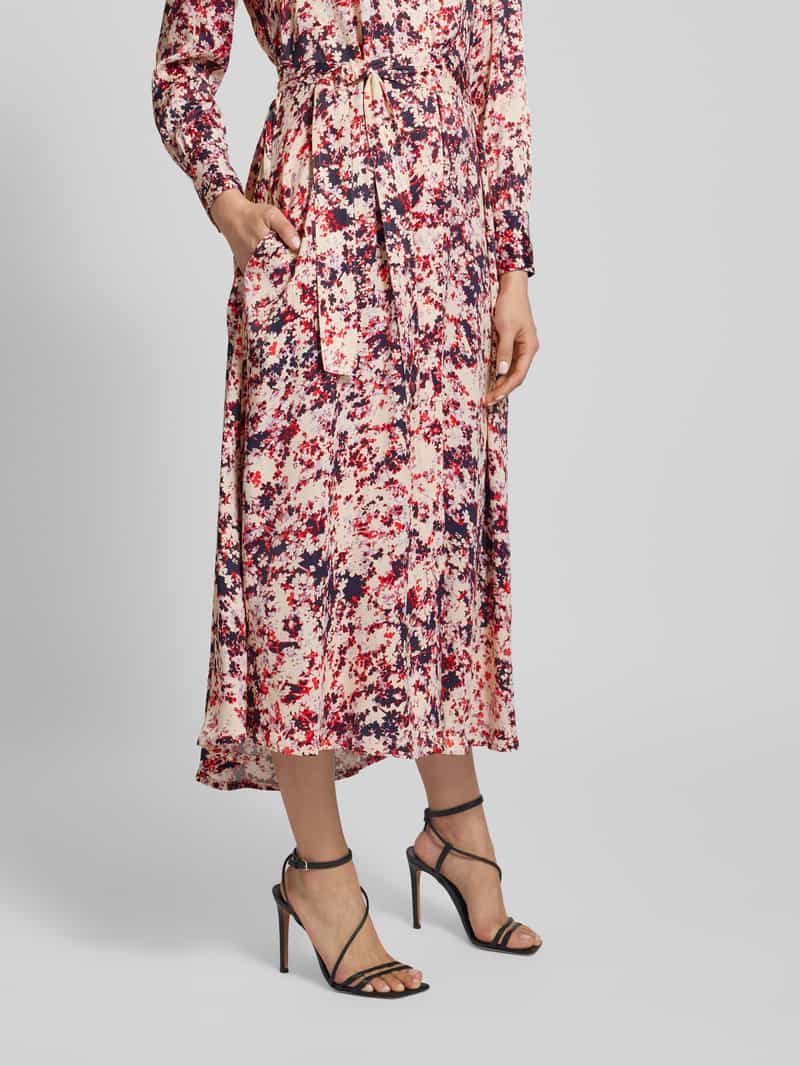 Boss Midi-jurk met strikceintuur model 'Davivio'