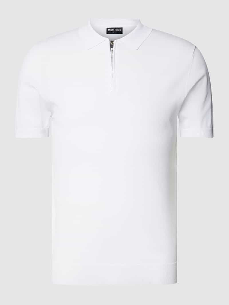 Poloshirt met korte ritssluitingsoverslag Antony Morato