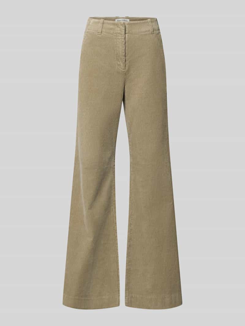 flared fit corduroy broek van katoenmix