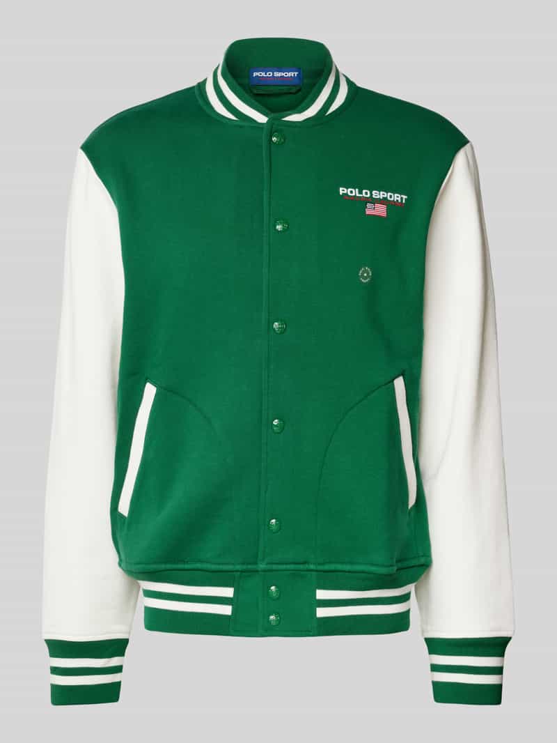 Polo Sport Collegejack met labelstitching