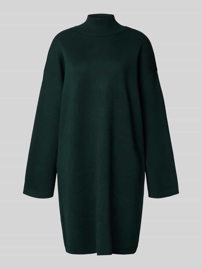 Jake*s Collection Gebreide jurk van viscosemix met opstaande kraag