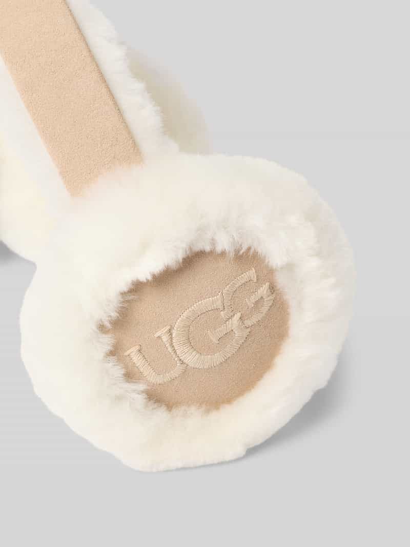 Ugg Oorwarmers van lamsvacht met labelstitching
