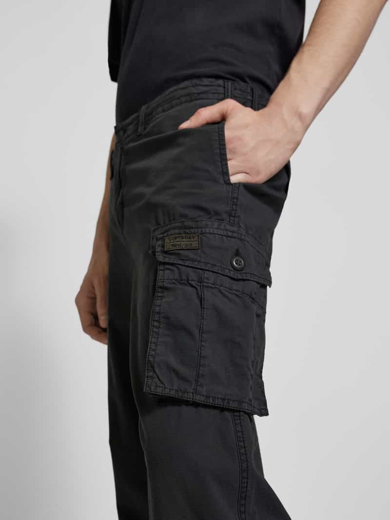 Superdry Regular fit cargobroek met steekzakken