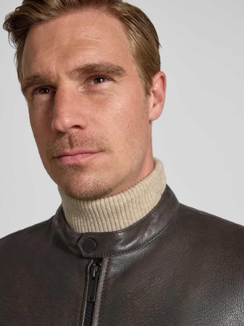Strellson Slim fit leren jack van generfd lamsleer model 'JACE'