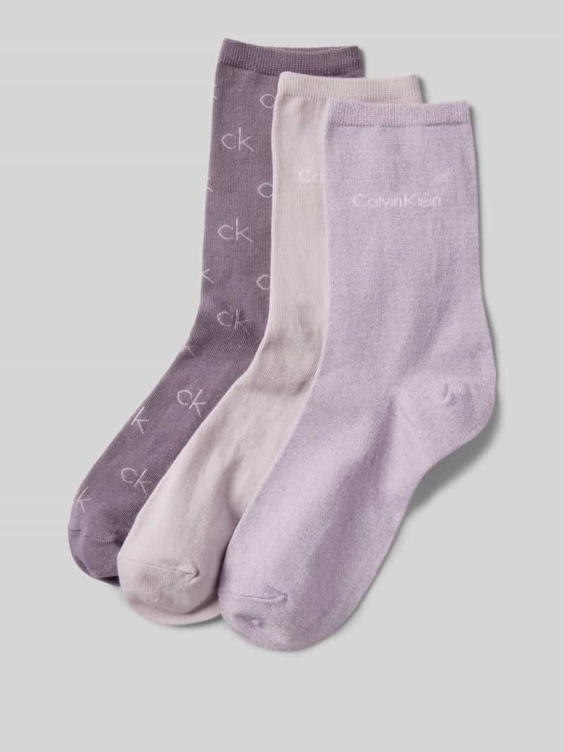 CK Calvin Klein Sokken met labeldetail inclusief cadeaubox in een set van 3 paar
