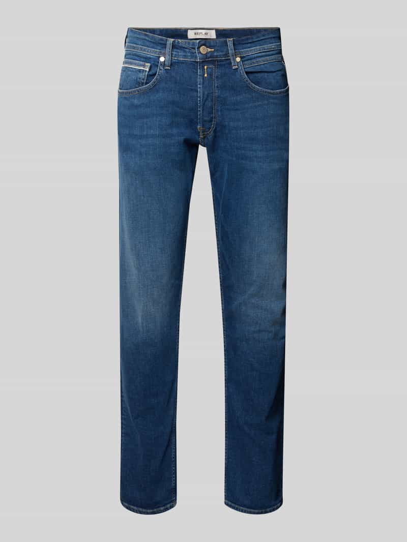 Replay Straight fit jeans met steekzakken model 'GROVER'