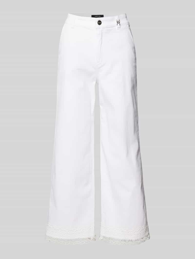 Marc Cain Wide fit jeans met kant