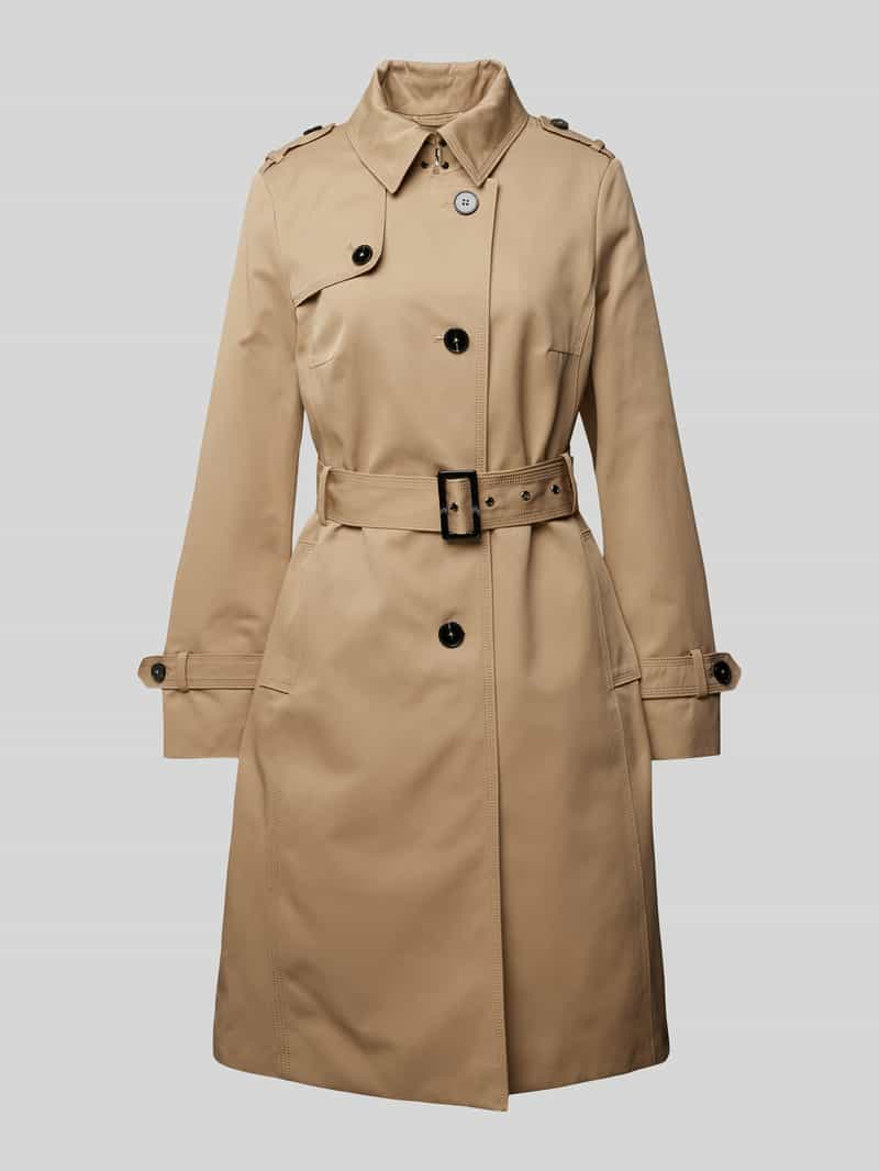 Jake*s Casual Trenchcoat met riem en mouwtrensjes