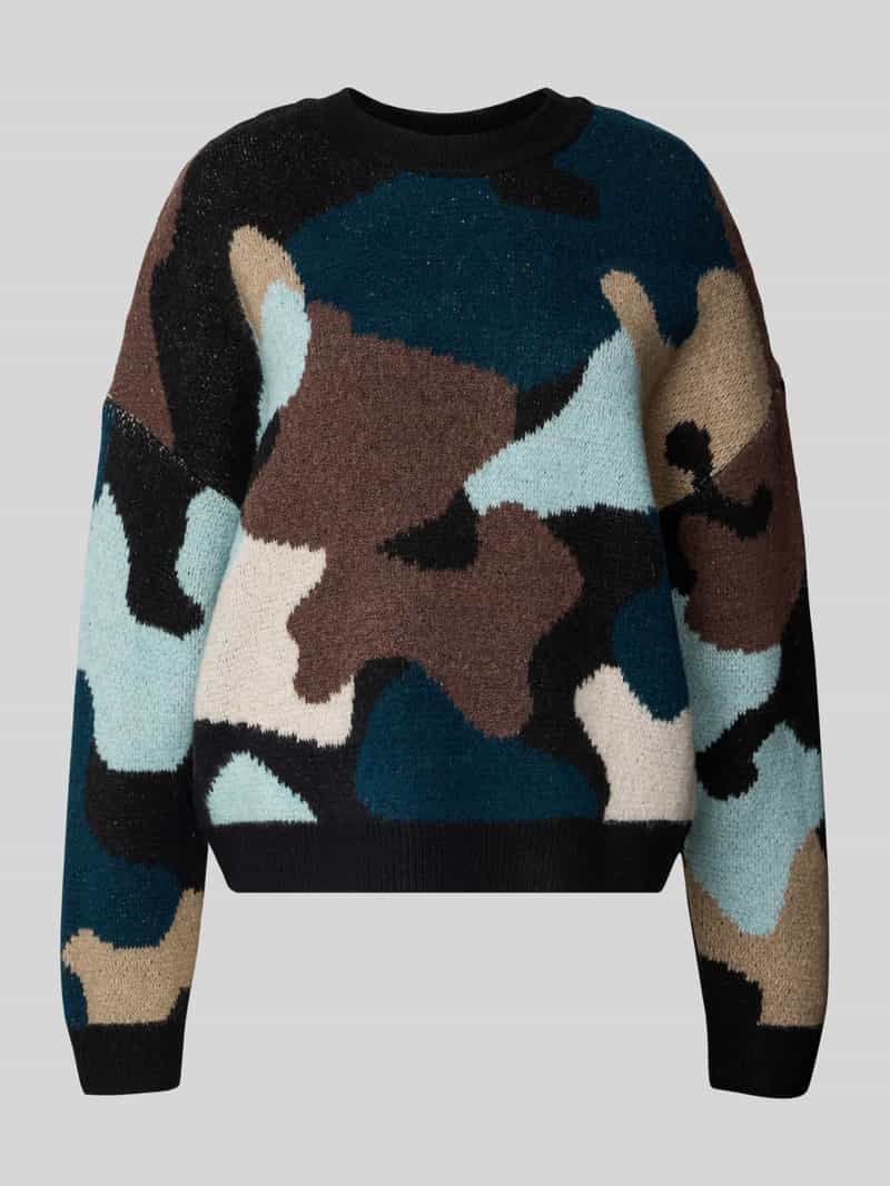 Tom Tailor Denim Regular fit gebreide pullover met all-over motief