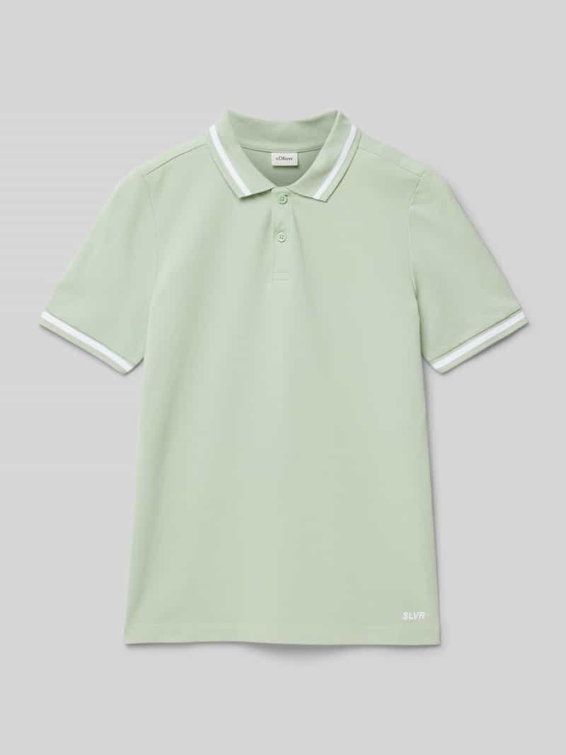 s.Oliver RED LABEL Regular fit poloshirt van katoen-piqué met contraststrepen