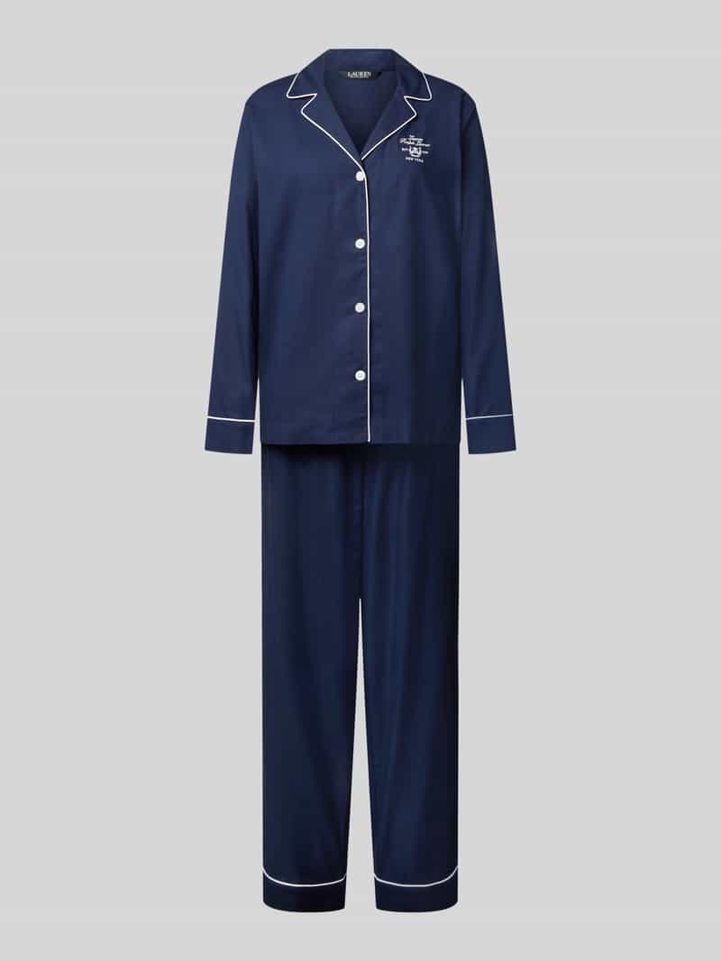 Lauren Ralph Lauren Slim fit pyjama-set van puur katoen