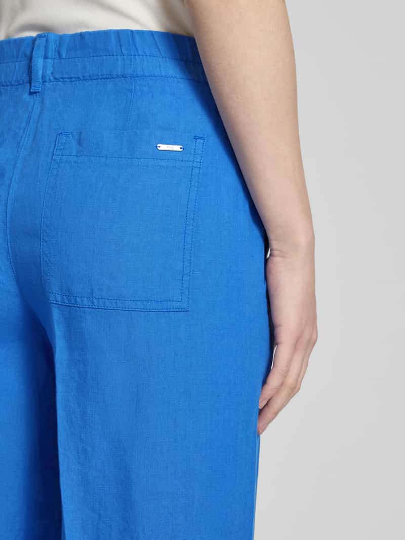 BRAX Straight leg linnen broek met verkort model