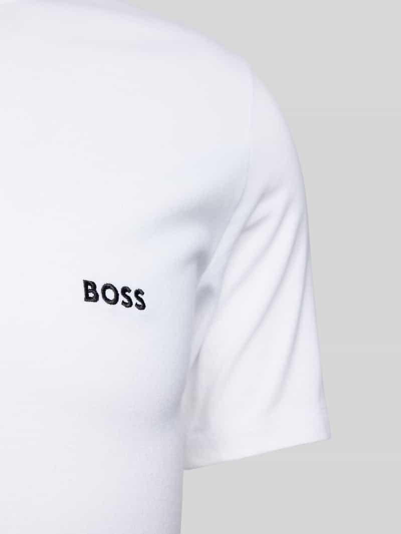 Boss T-shirt met labelstitching in een set van 3 stuks