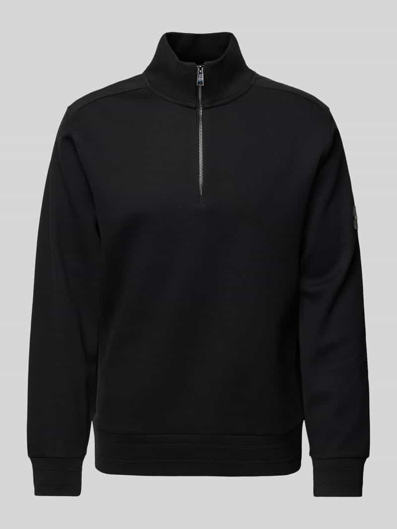 Boss Sweatshirt met schipperskraag model 'Sidney'