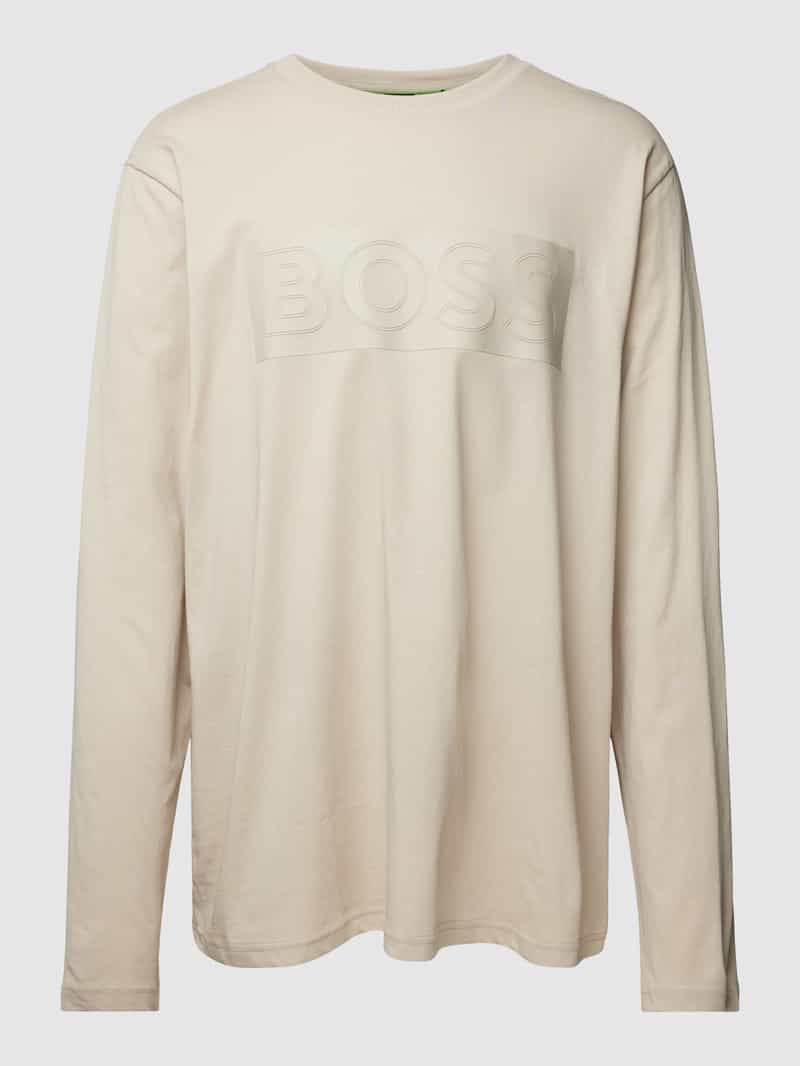 BOSS Green Shirt met lange mouwen en labelprint model 'Togn'