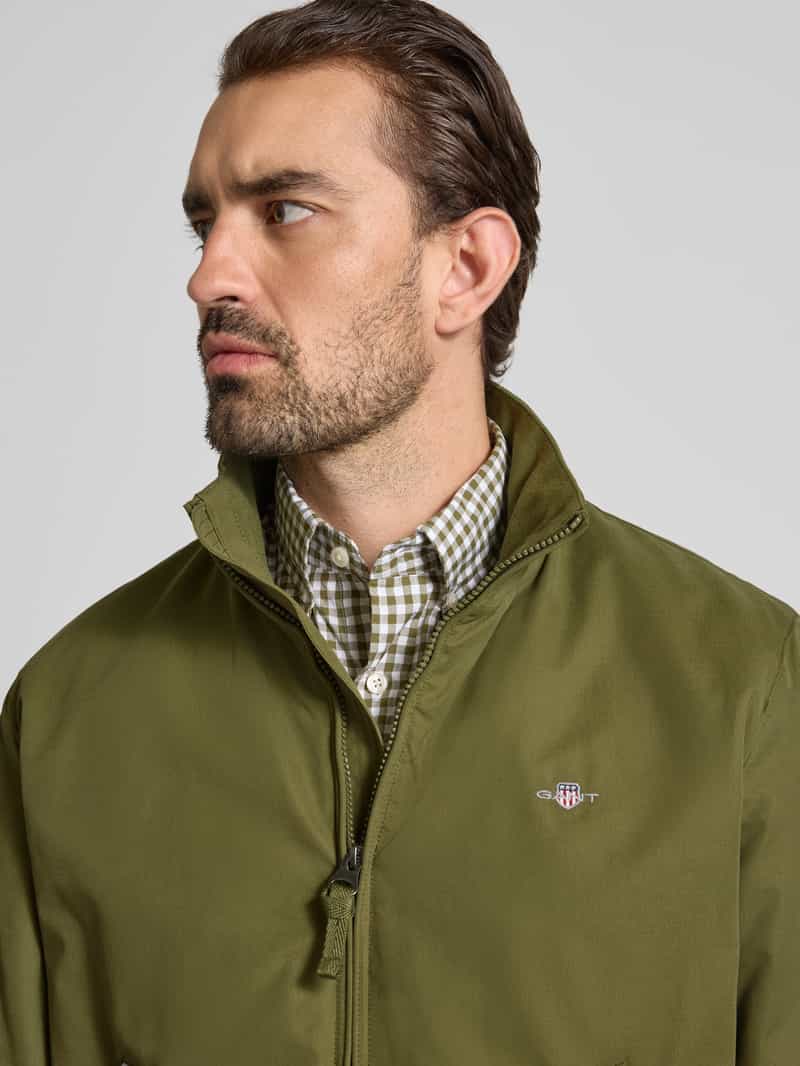 Gant Jack met opstaande kraag en labelstitching