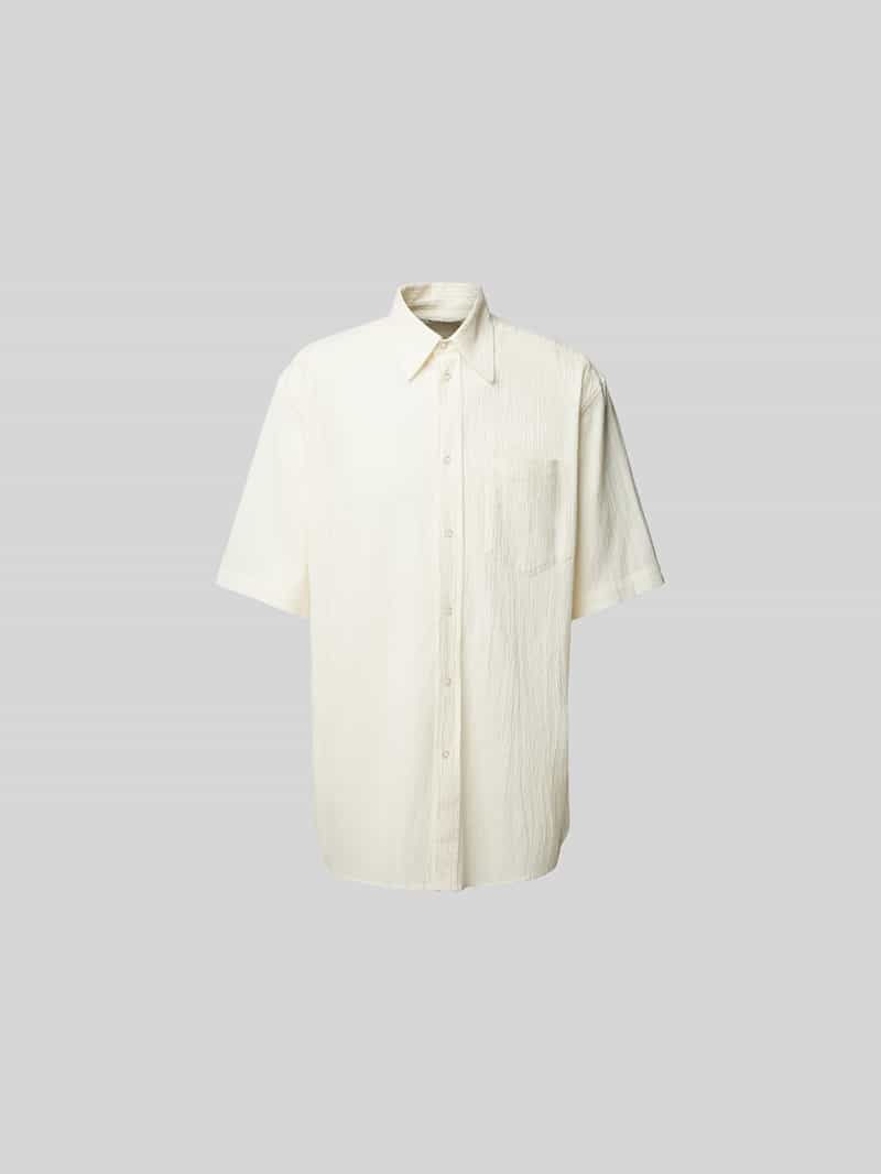 Wood Relaxed fit vrijetijdsoverhemd met knoopsluiting