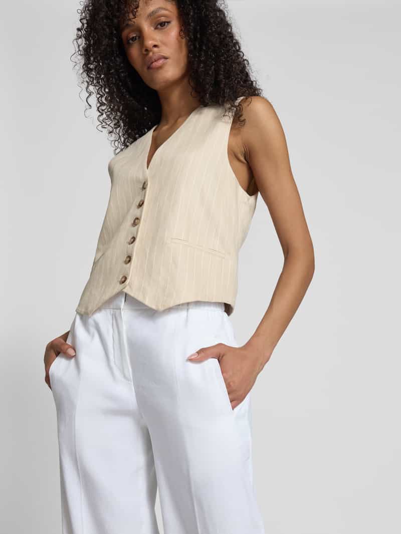 Boss Midirok van linnenmix met elastische band
