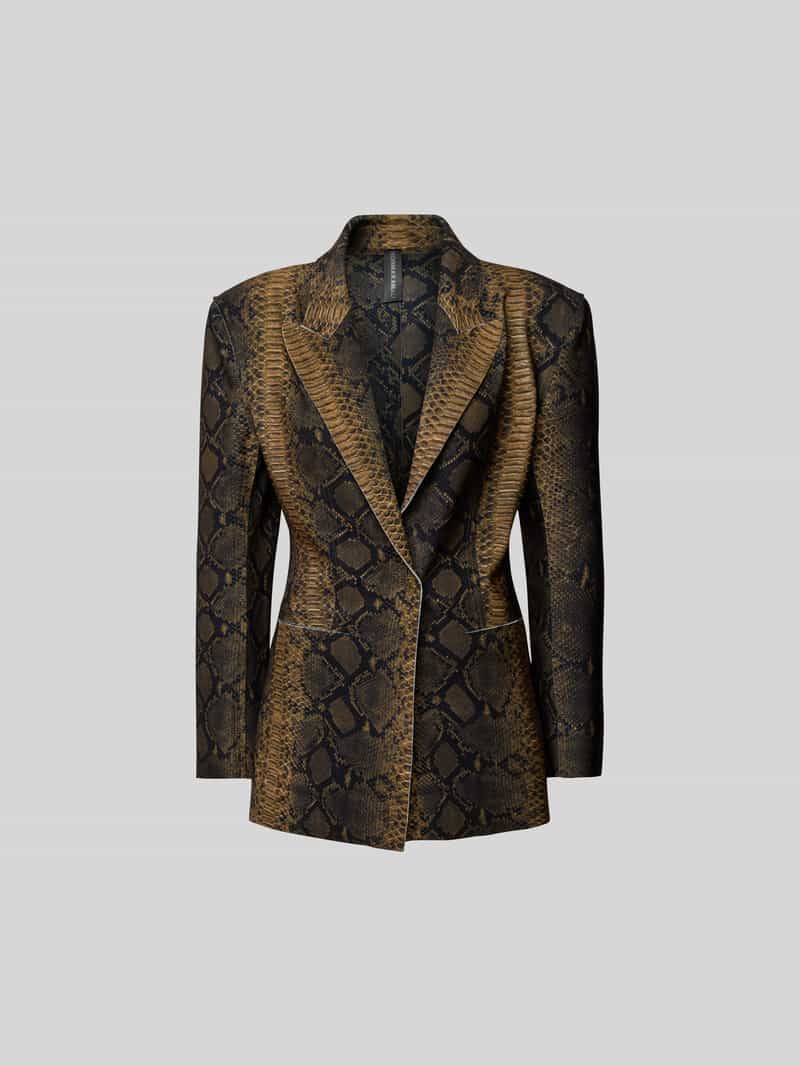 Lange blazer met reverskraag