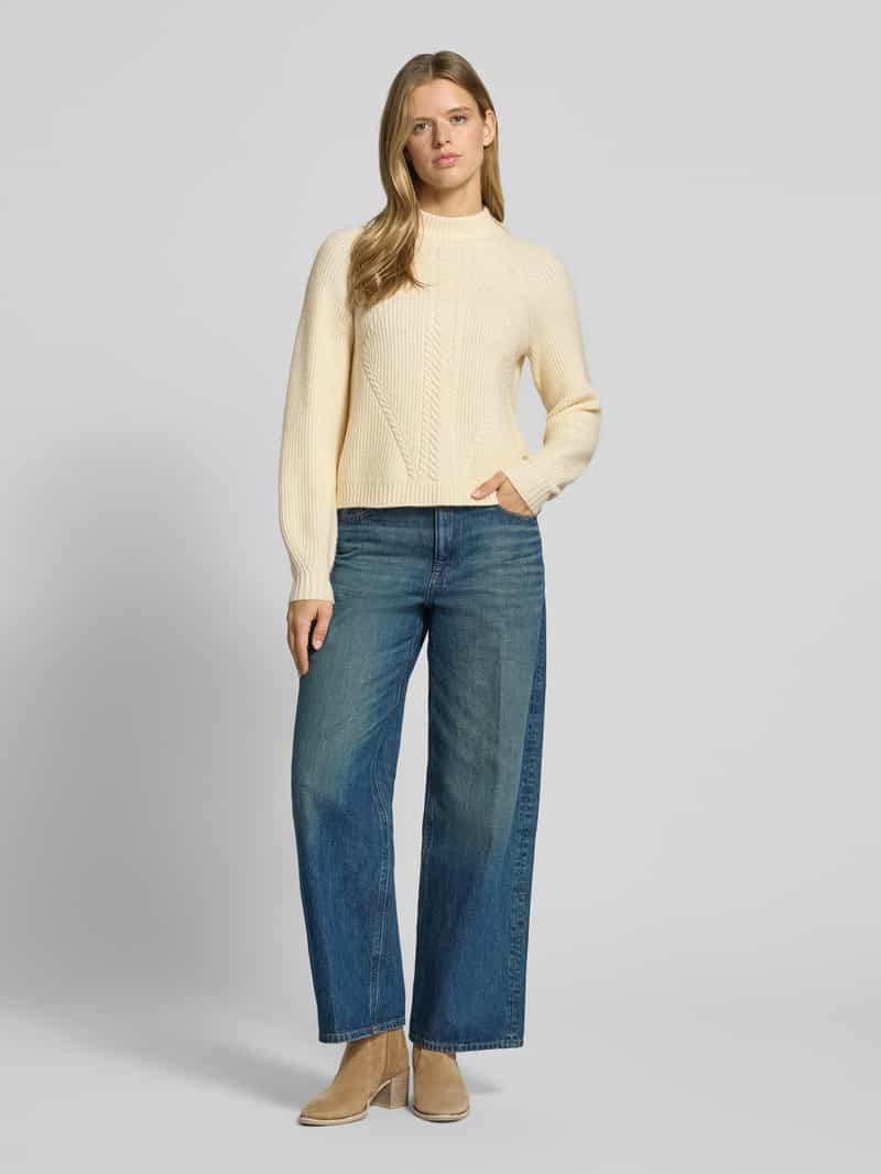 Only Regular fit pullover van viscosemix model 'KATIA' offwhite, foto 5
