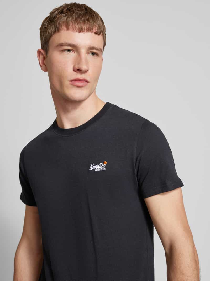 Superdry T-shirt met labelstitching
