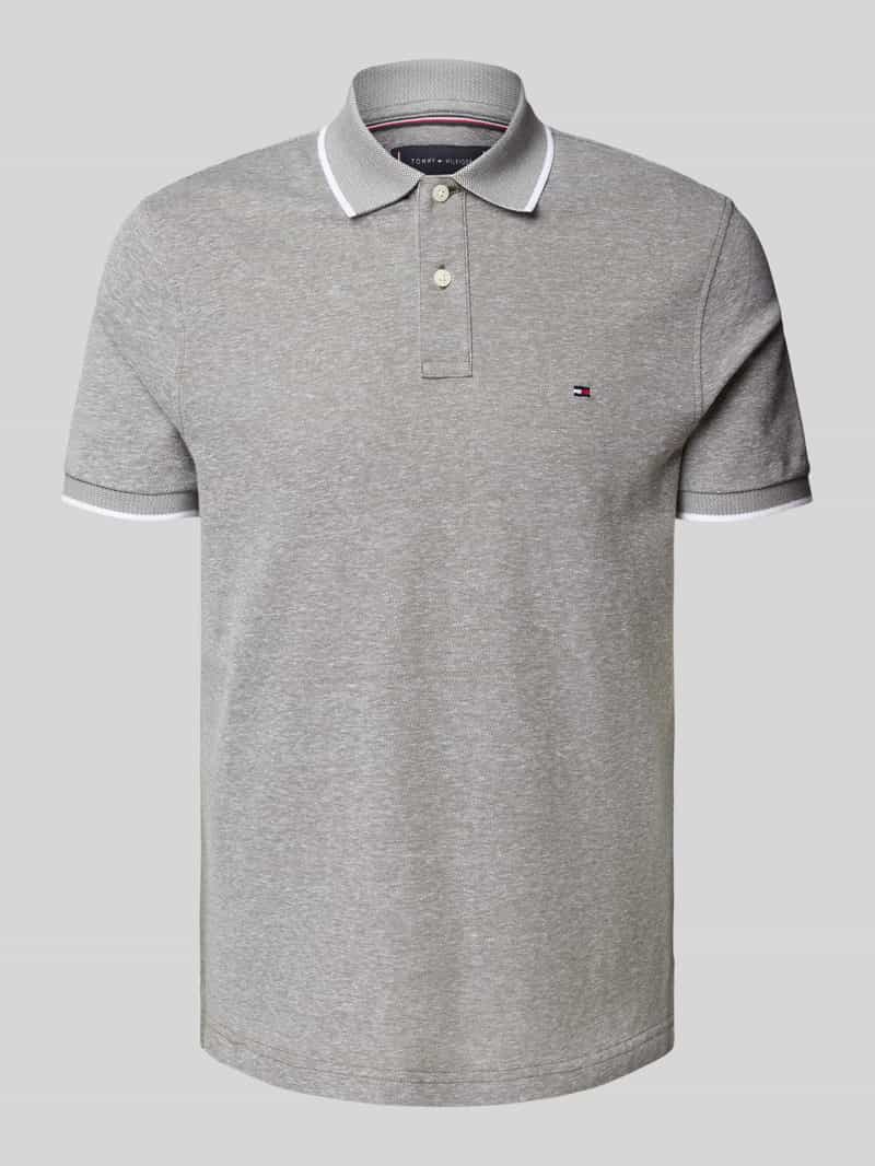 Tommy Hilfiger Regular fit poloshirt van een mix van katoen en linnen
