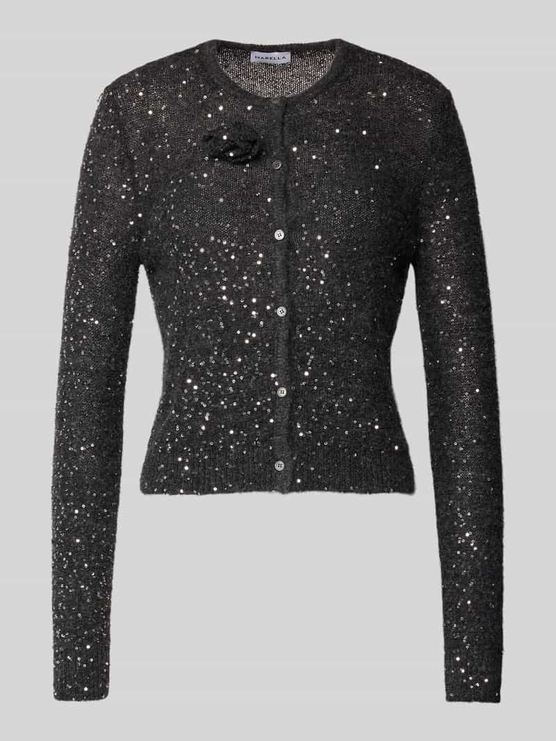 Marella Gebreid jack met pailletten model 'SABA1'