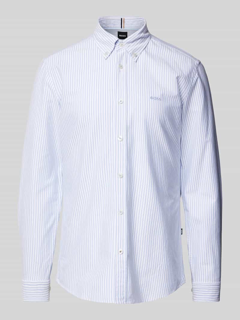 Boss Slim fit zakelijk overhemd met knoopsluiting model 'Roan'