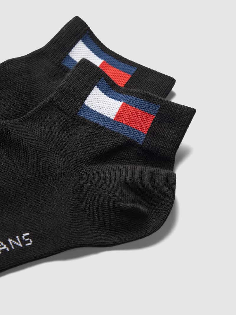 Tommy Hilfiger Sneakersokken met logoprint in een set van 2 paar