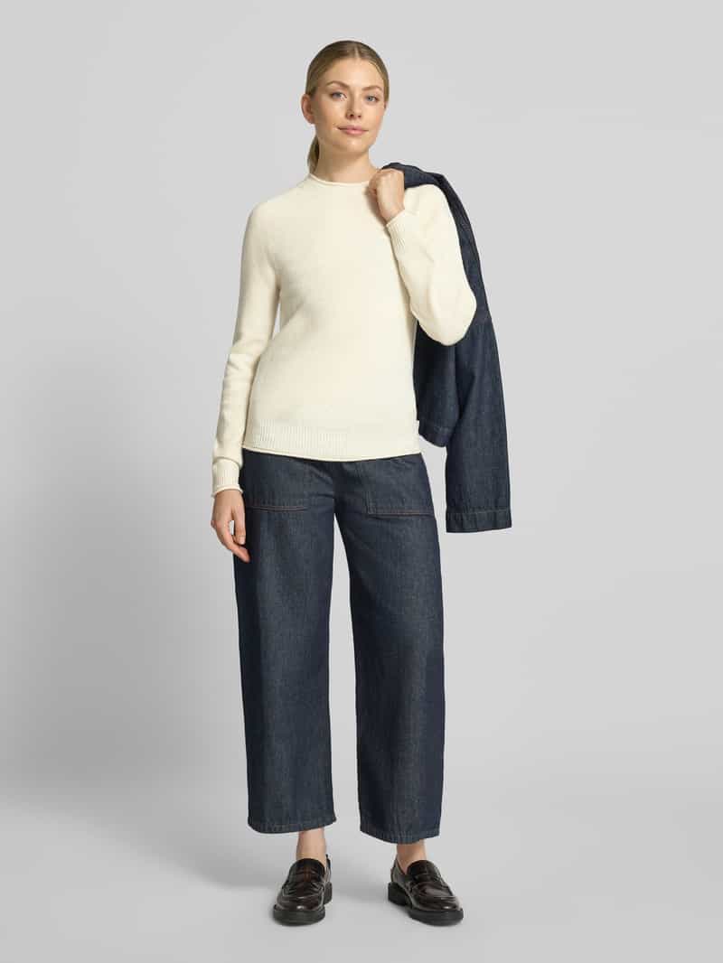 Lacoste Regular fit pullover van pure wol offwhite, foto 5