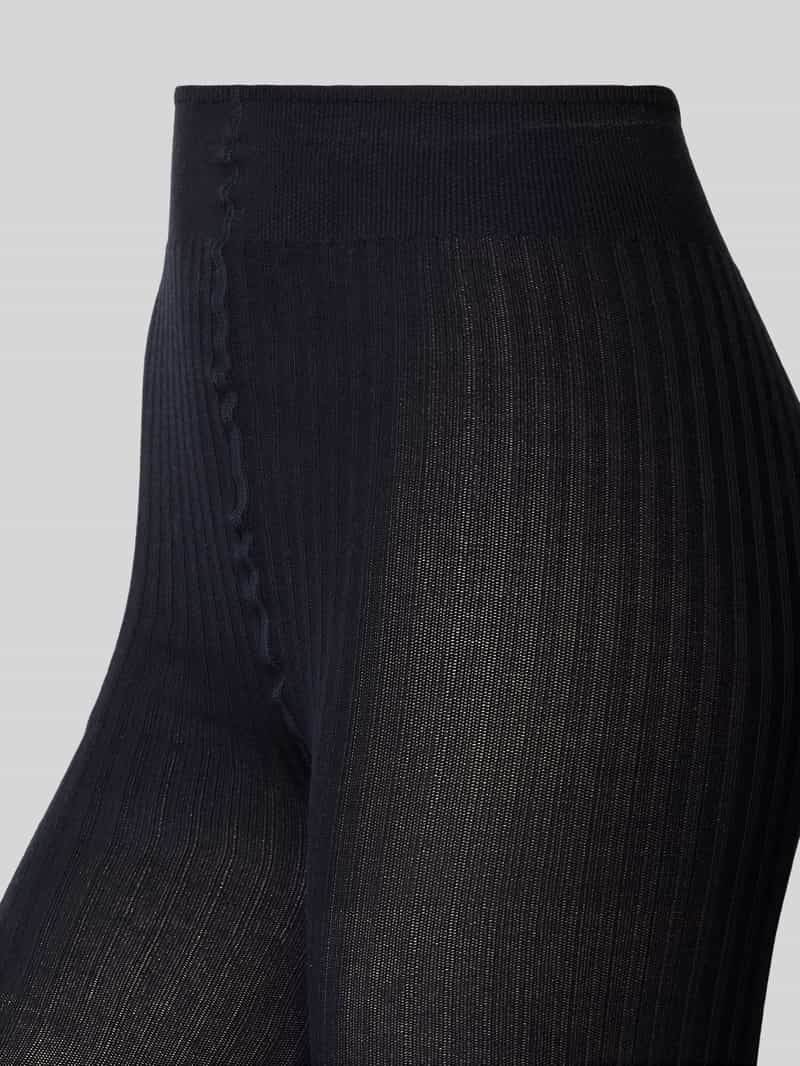 Falke Panty met structuurmotief, model 'Family' donkerblauw, foto 3