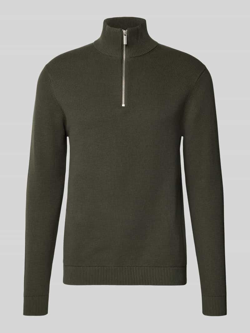 SELECTED HOMME Schipperstrui SLHDANE LS KNIT STRUCTURE HALF ZIP NOOS