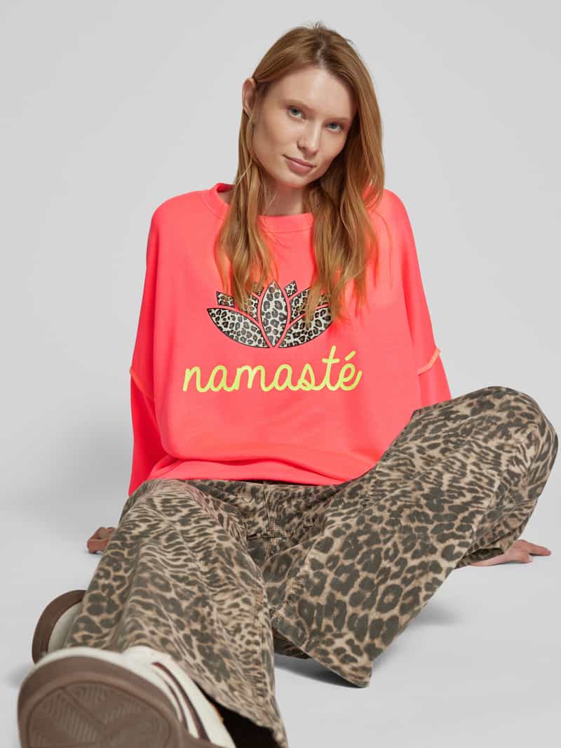 miss goodlife Oversized sweatshirt met ribboorden