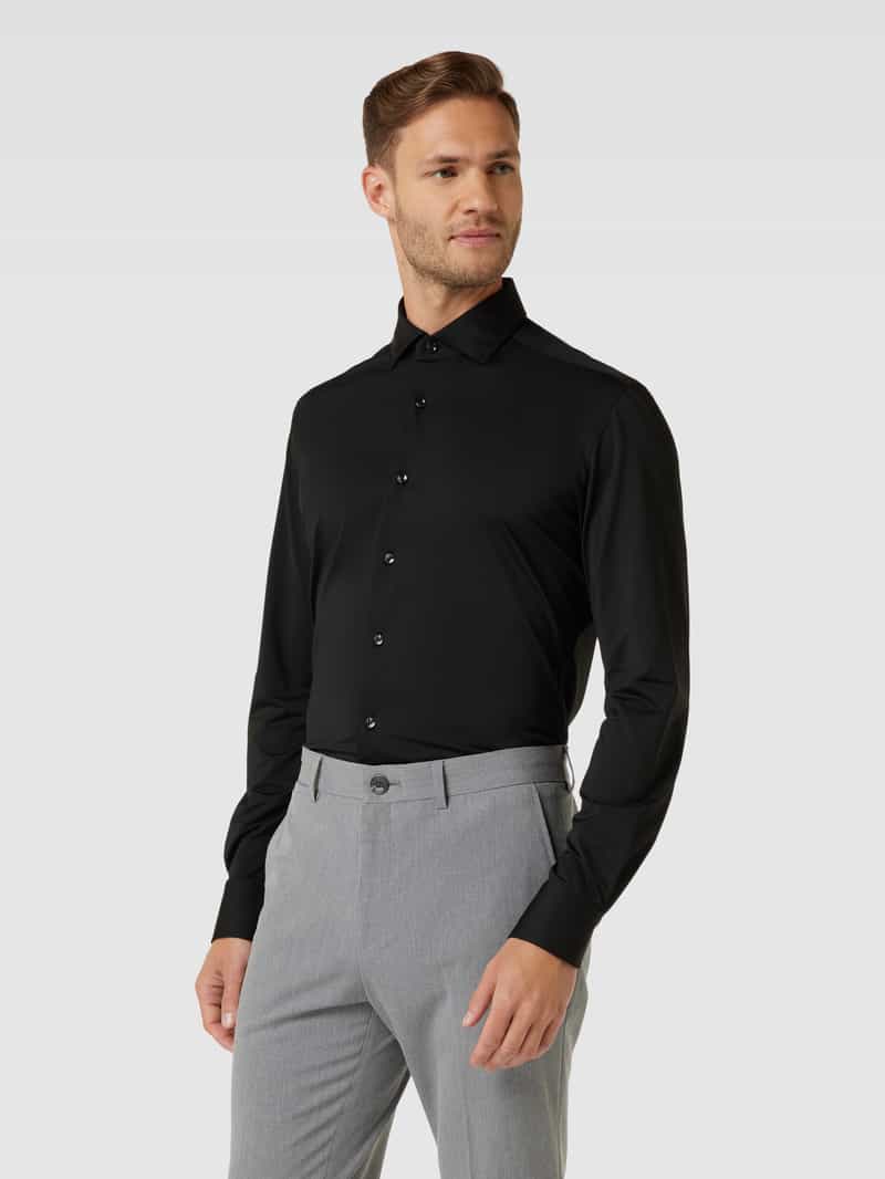 Regular fit zakelijk overhemd met stretch XACUS