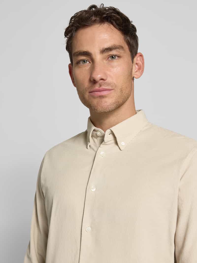 Selected Homme Regular fit ribcordoverhemd van puur katoen model 'DANNI'