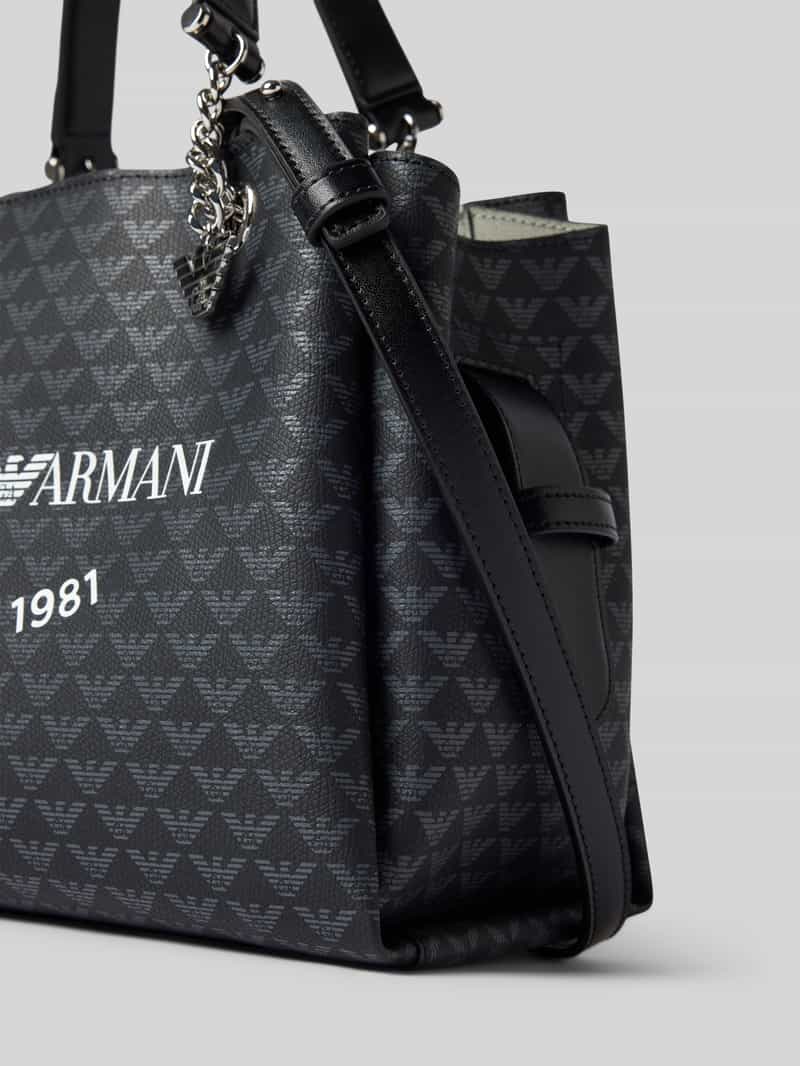 Emporio Armani Handtas met labelprint model 'ANNIE'