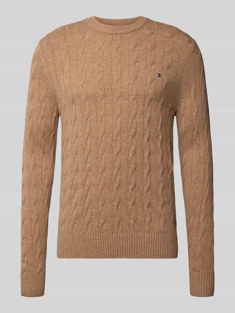 Tommy Hilfiger Regular fit pullover van zuivere schapenwol