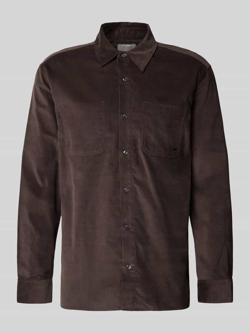 Calvin Klein Jeans Easy fit corduroy overhemd met borstzakken