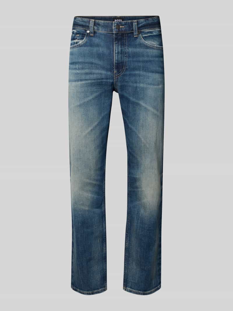 Boss Straight fit jeans van katoenmix model 'OGDEN'