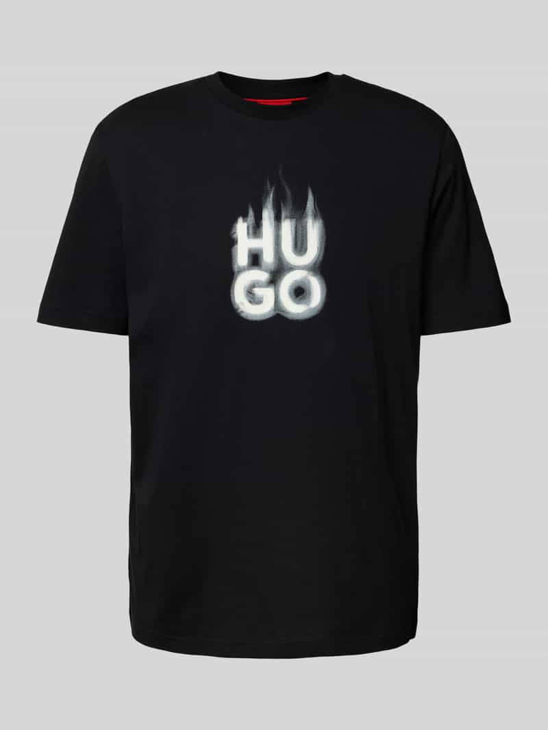 HUGO T-shirt met labelprint model 'Dalayer'