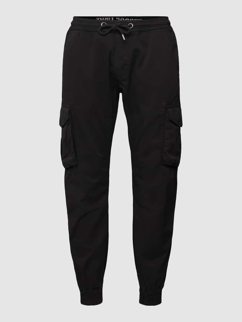 Cargobroek met labeldetails, model 'Twill'