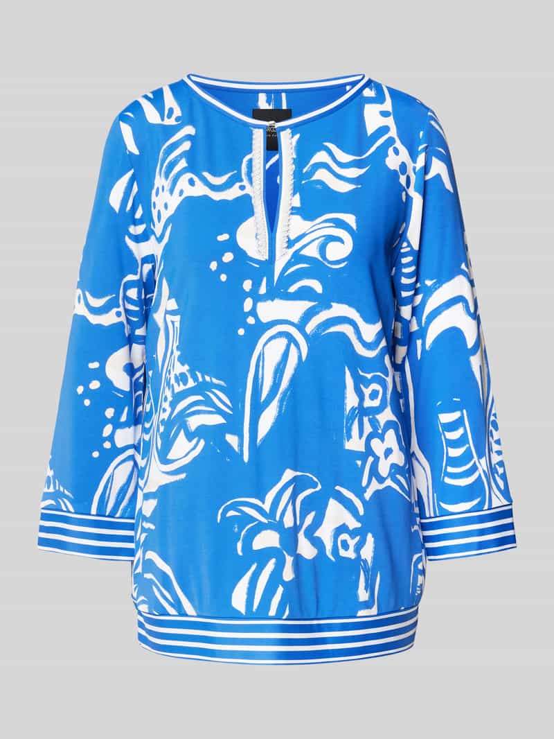 Marc Cain Regular fit blouse met druppelvormige hals