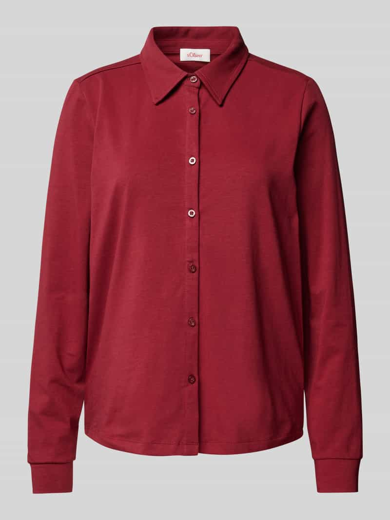 S.Oliver RED LABEL Regular fit blouse met platte kraag