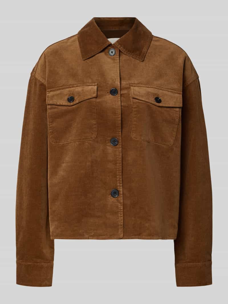 Marc O'Polo Regular fit overhemdjack van katoenmix