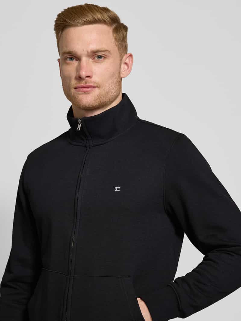 Christian Berg Men Sweatjack met labelstitching